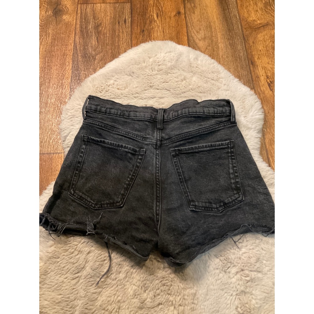 Old Navy Shorts Size 8 Sky-Hi A-Line Black Higher Rise Raw Hem - Picture 5 of 8